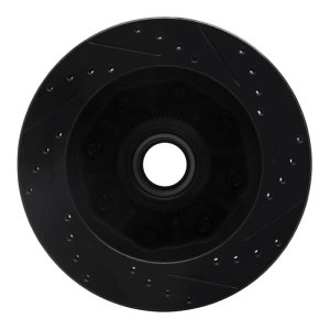 Chevrolet G30 Brake Rotor (1) - Front Left - R1 Concepts - Drilled & Slotted - Black - `92-`02